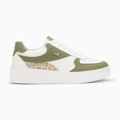 Vanessa Wu Baskets Nassita Kaki Et Or A Lacets Discount