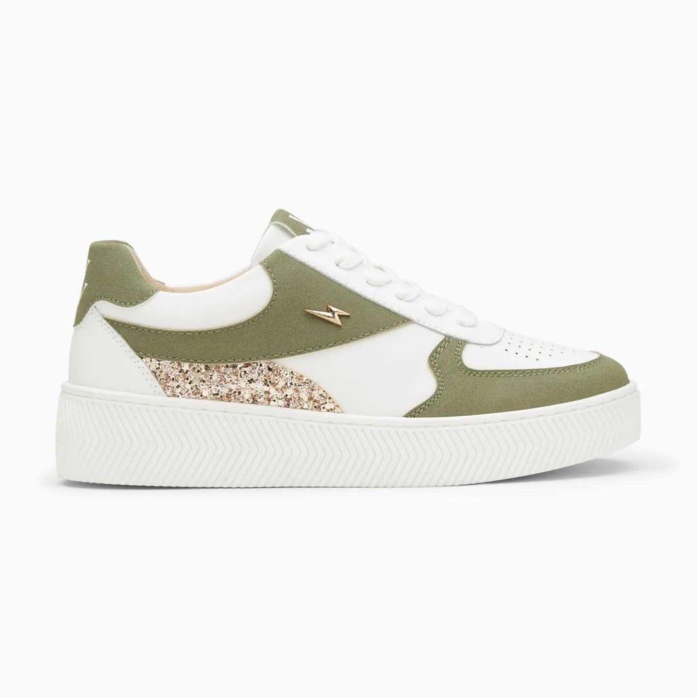 Vanessa Wu Baskets Nassita Kaki Et Or A Lacets Discount