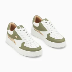 Vanessa Wu Baskets Nassita Kaki Et Or A Lacets Discount