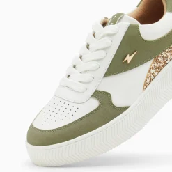 Vanessa Wu Baskets Nassita Kaki Et Or A Lacets Discount