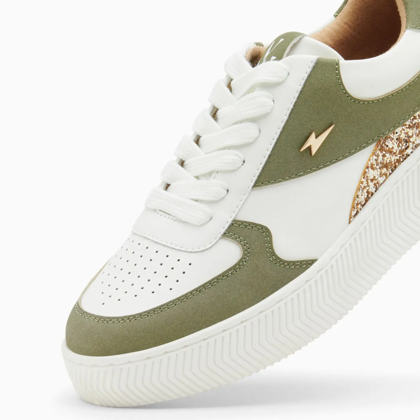 Vanessa Wu Baskets Nassita Kaki Et Or A Lacets Discount