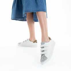 Vanessa Wu Baskets Nour Blanc Et Argent A Scratchs Sale