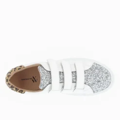 Vanessa Wu Baskets Nour Blanc Et Argent A Scratchs Sale