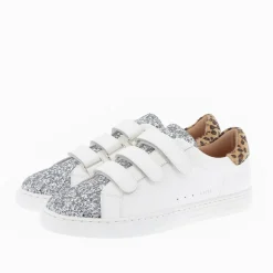Vanessa Wu Baskets Nour Blanc Et Argent A Scratchs Sale