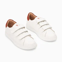 Vanessa Wu Baskets Nour Blanc Et Marron A Scratchs Outlet