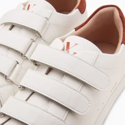 Vanessa Wu Baskets Nour Blanc Et Marron A Scratchs Outlet