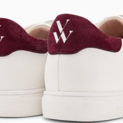 Vanessa Wu Baskets Nour Blanc Et Prune A Scratchs Hot