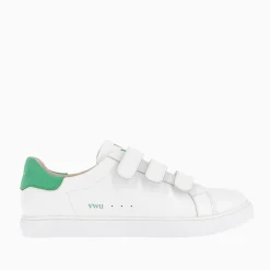Vanessa Wu Baskets Nour Blanc Et Vert A Scratchs Hot