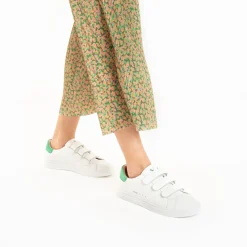 Vanessa Wu Baskets Nour Blanc Et Vert A Scratchs Hot
