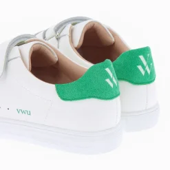Vanessa Wu Baskets Nour Blanc Et Vert A Scratchs Hot