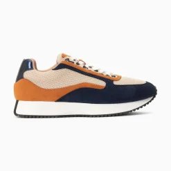 Vanessa Wu Baskets Pekka Bleu Nuit Et Beige A Semelle Running Sale