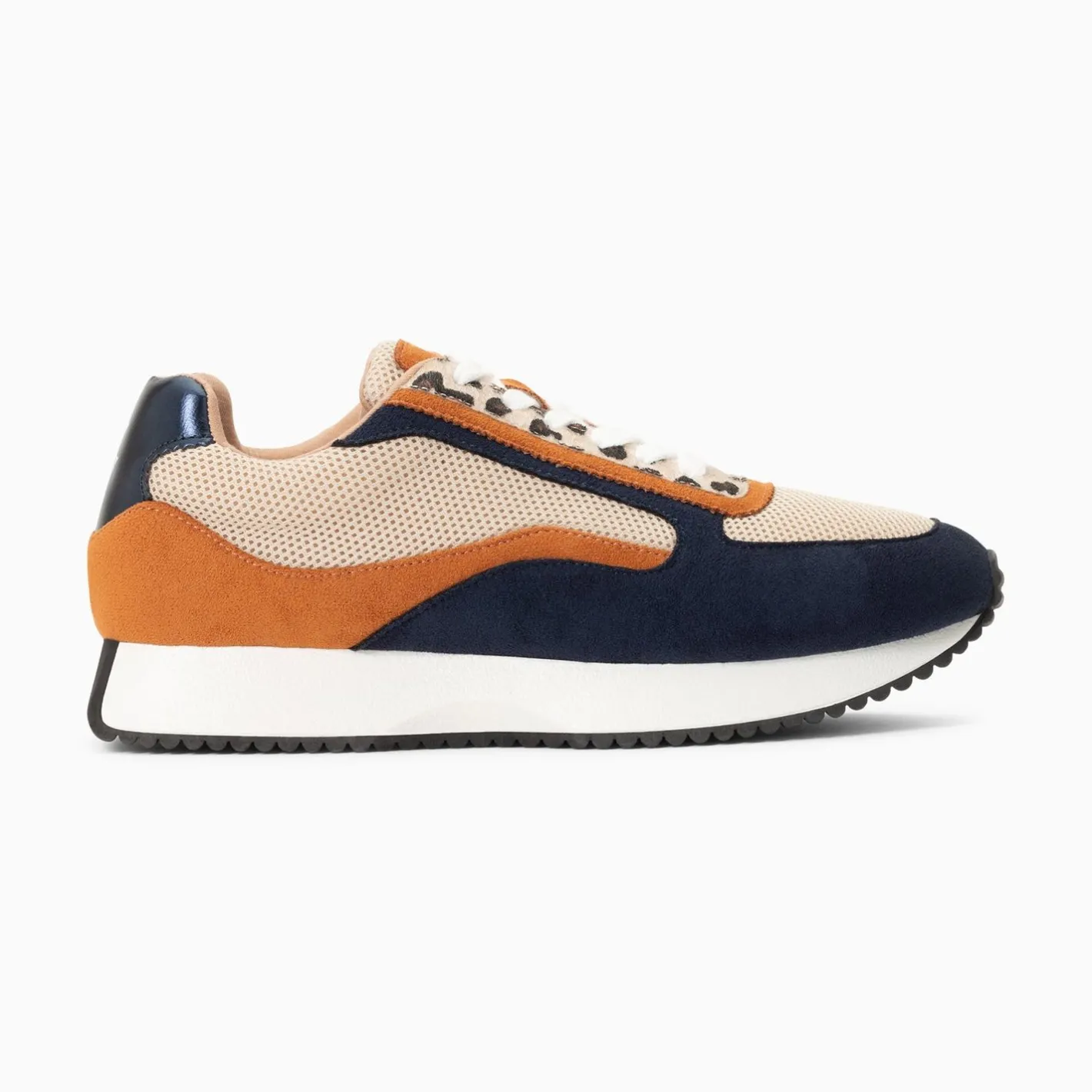 Vanessa Wu Baskets Pekka Bleu Nuit Et Beige A Semelle Running Sale
