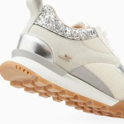 Vanessa Wu Baskets Samantha Gris Et Argent A Semelle Running Outlet