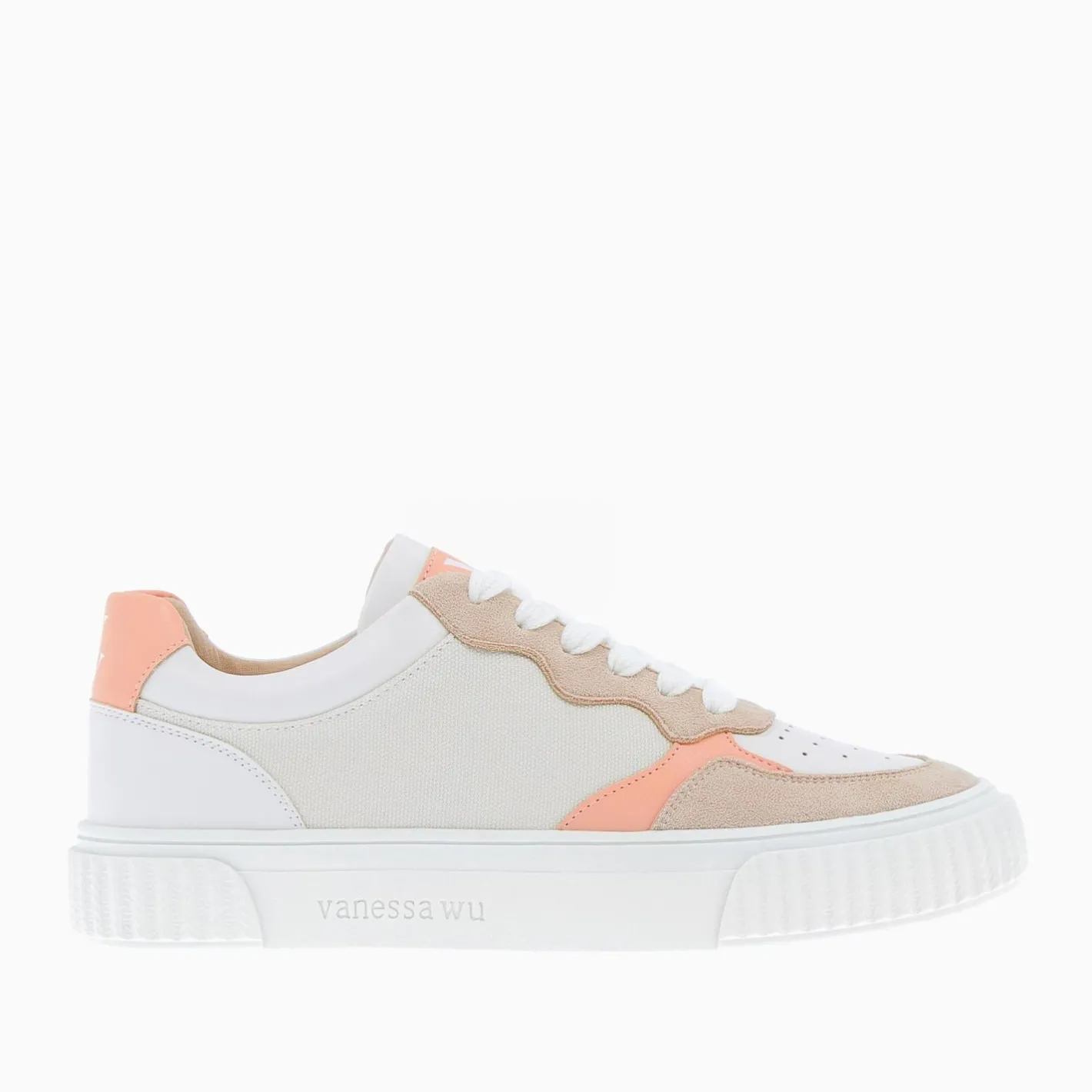 Vanessa Wu Baskets Sara En Toile Beige A Details Peche Sale