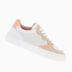 Vanessa Wu Baskets Sara En Toile Beige A Details Peche Sale