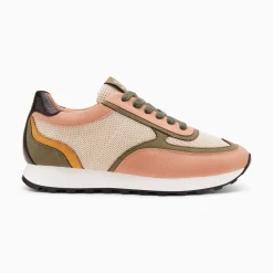 Vanessa Wu Baskets Selah Rose Et Kaki A Semelle Running Outlet