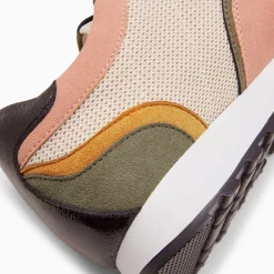 Vanessa Wu Baskets Selah Rose Et Kaki A Semelle Running Outlet
