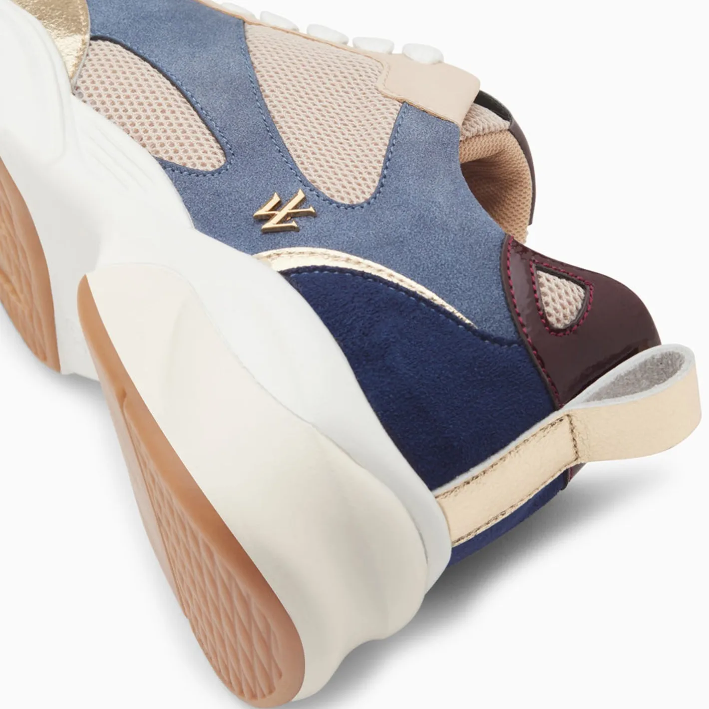 Vanessa Wu Baskets Shelly Bleues A Semelle Graphique
