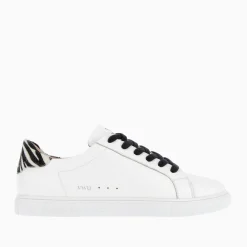 Vanessa Wu Baskets Steph Blanc Et Imprime Zebre A Lacets Noirs Outlet