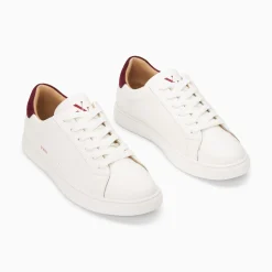 Vanessa Wu Baskets Steph Blanc Et Prune A Lacets Discount