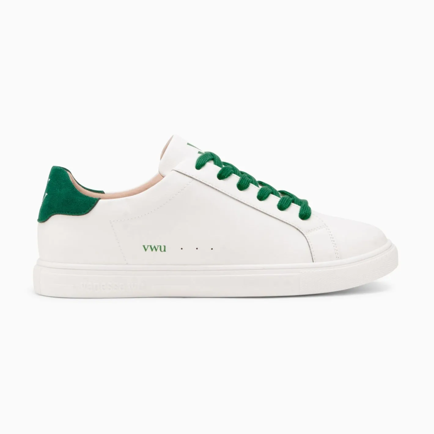 Vanessa Wu Baskets Steph Blanc Et Vert Sapin A Lacets Outlet