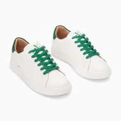Vanessa Wu Baskets Steph Blanc Et Vert Sapin A Lacets Outlet