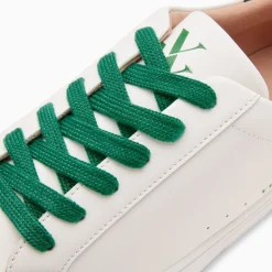Vanessa Wu Baskets Steph Blanc Et Vert Sapin A Lacets Outlet