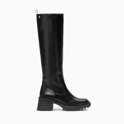 Vanessa Wu Bottes De Pluie Solaine Noires A Talon Crante Discount