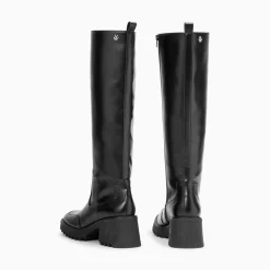 Vanessa Wu Bottes De Pluie Solaine Noires A Talon Crante Discount