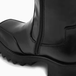 Vanessa Wu Bottes De Pluie Solaine Noires A Talon Crante Discount