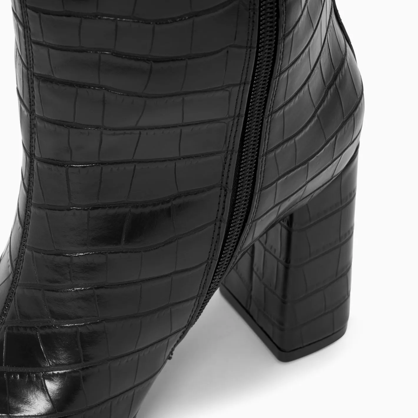 Vanessa Wu Bottes Diana Noir Croco A Talon