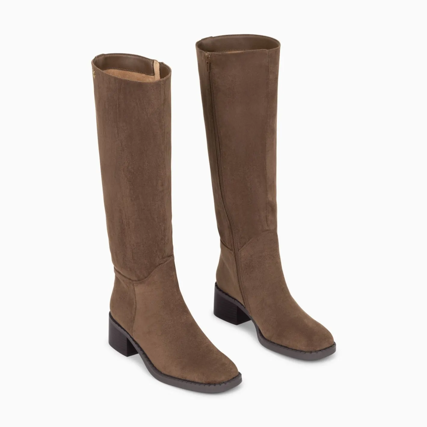 Vanessa Wu Bottes Irina Taupe En Suedine Sale