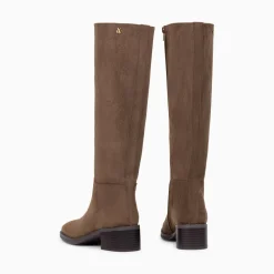 Vanessa Wu Bottes Irina Taupe En Suedine Sale