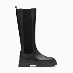 Vanessa Wu Bottes Jessica Noires A Semelles Crantees New
