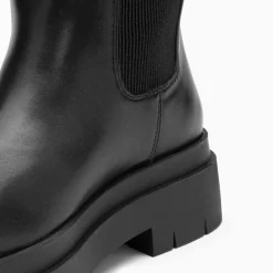 Vanessa Wu Bottes Jessica Noires A Semelles Crantees New