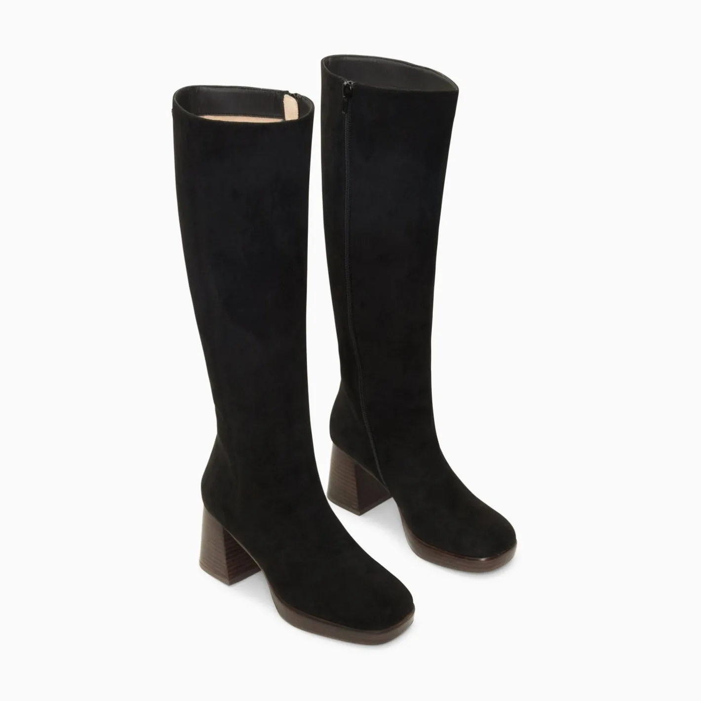 Vanessa Wu Bottes Nia Noires A Talon Bois New