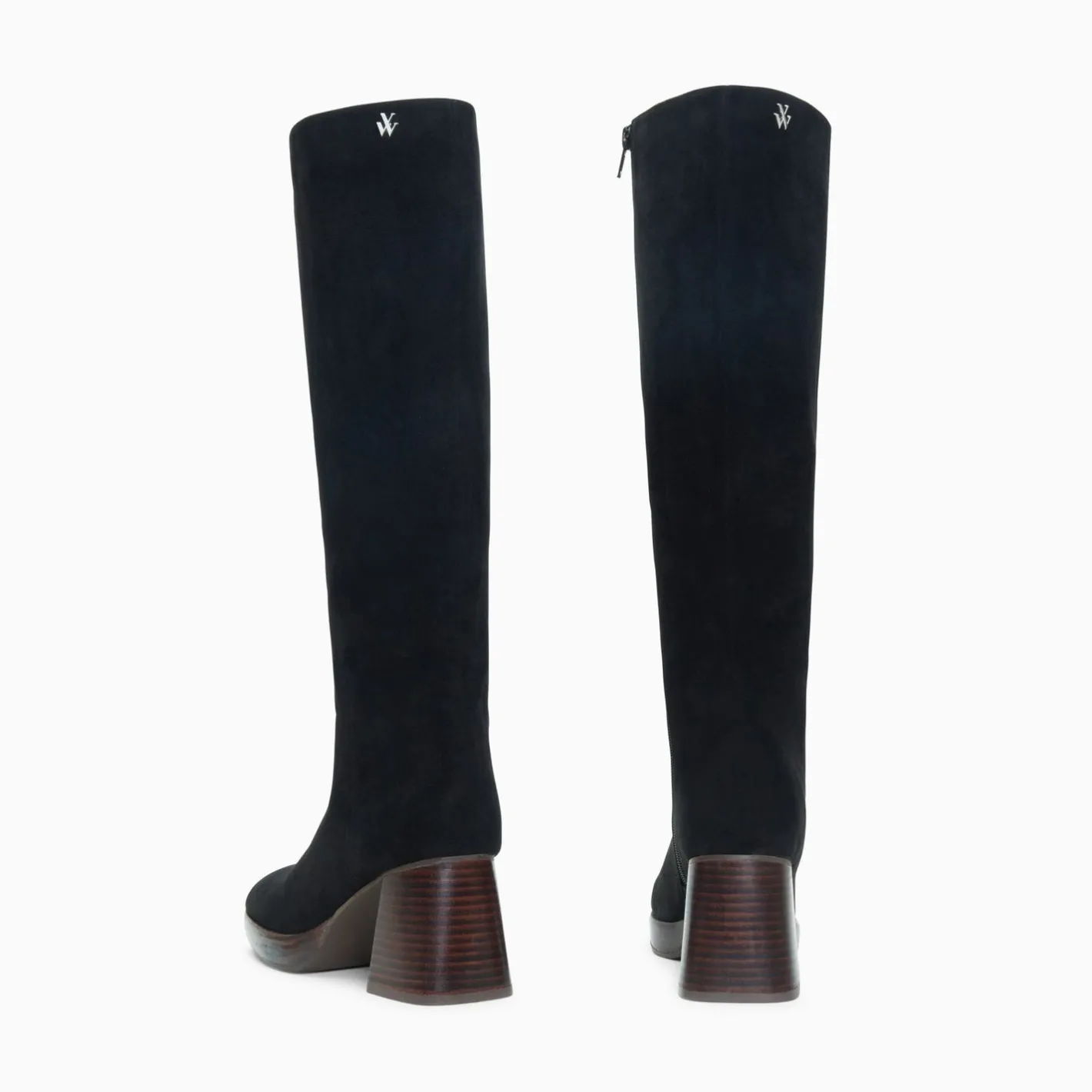 Vanessa Wu Bottes Nia Noires A Talon Bois New