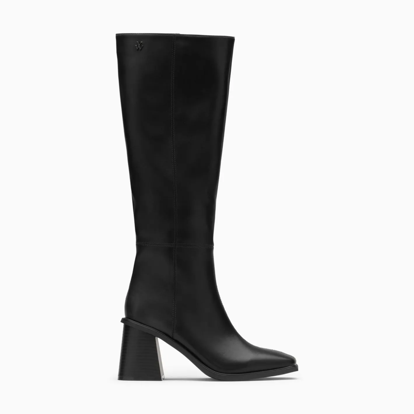 Vanessa Wu Bottes Rita Noires A Talon Trapeze Discount