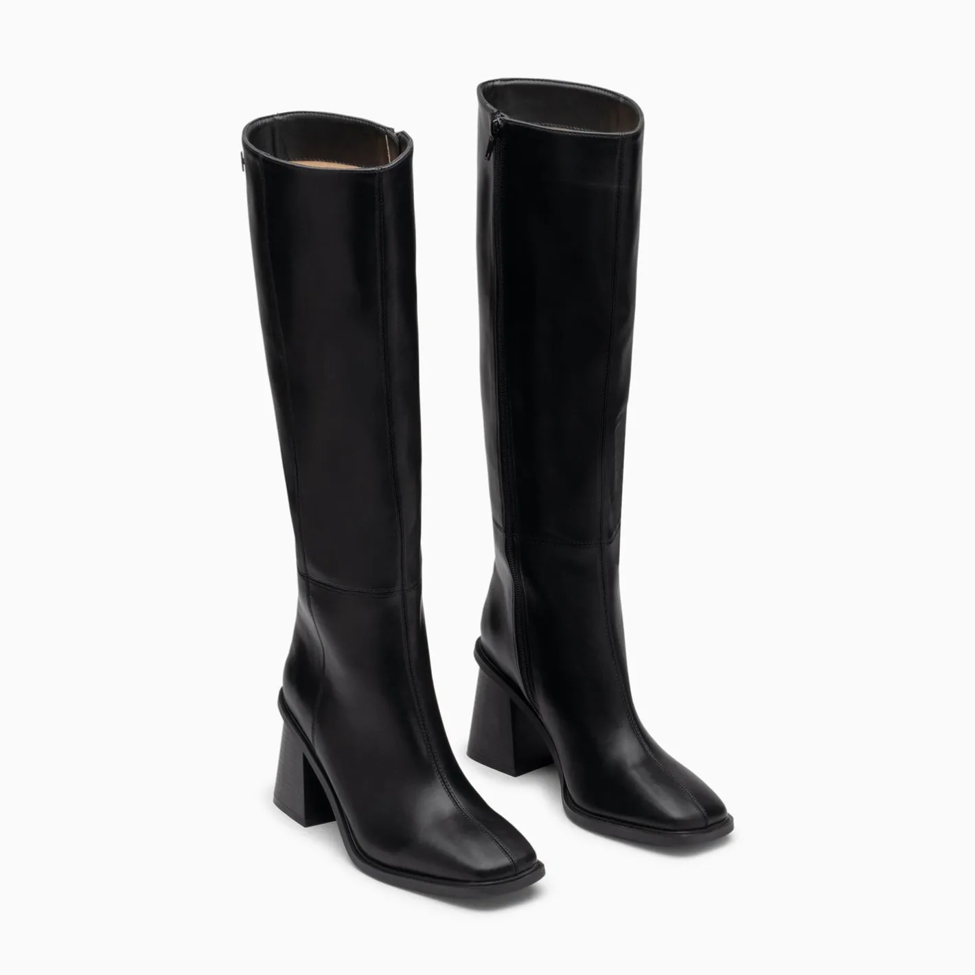 Vanessa Wu Bottes Rita Noires A Talon Trapeze Discount