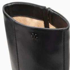 Vanessa Wu Bottes Rita Noires A Talon Trapeze Discount