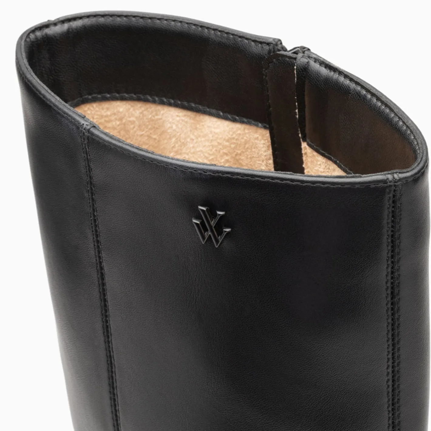 Vanessa Wu Bottes Rita Noires A Talon Trapeze Discount