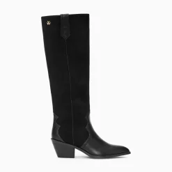 Vanessa Wu Bottes Santiags Joe Bi-Matiere Noires Best