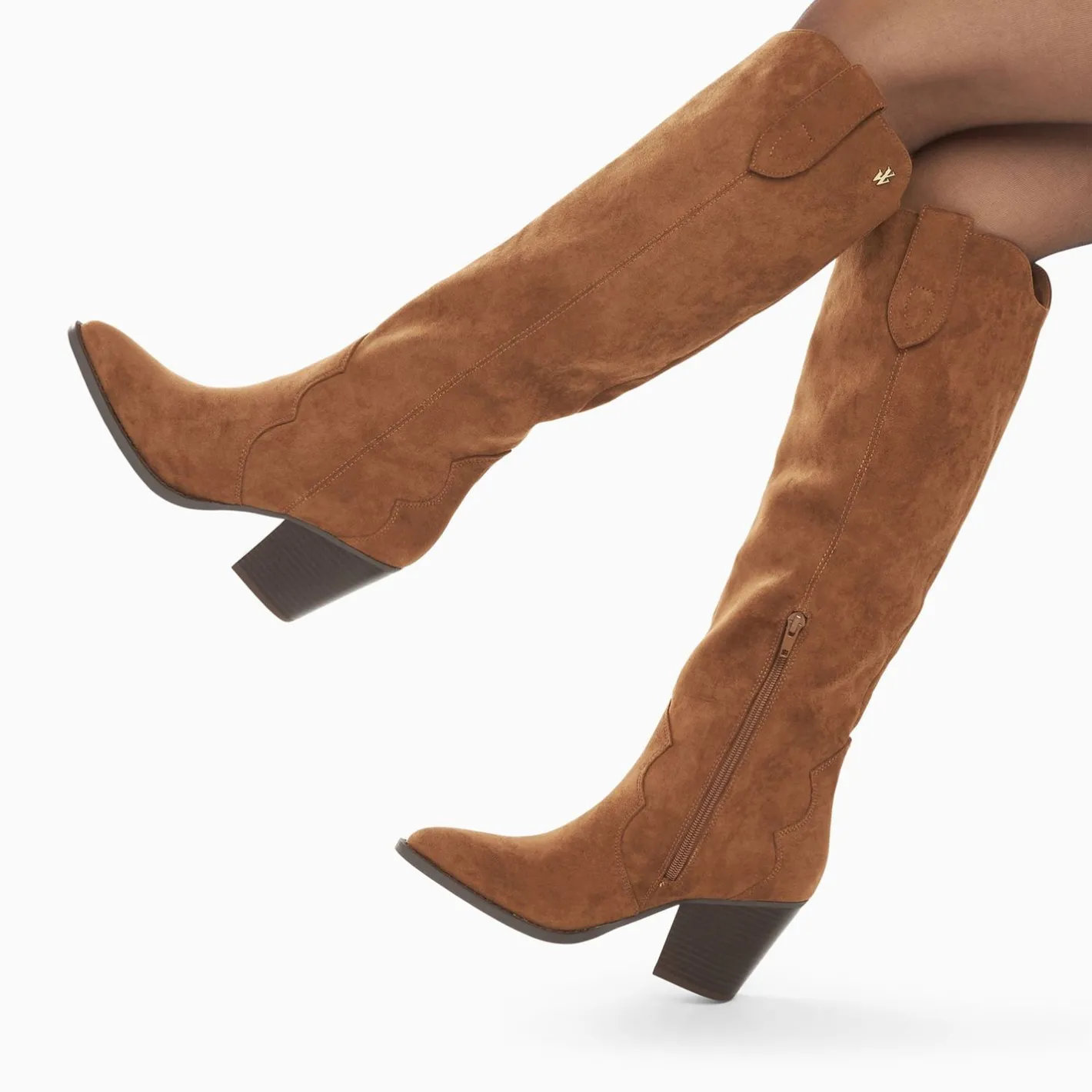 Vanessa Wu Bottes Santiags Sharon Camel A Talon Hot