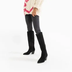 Vanessa Wu Bottes Santiags Sharon Noires A Talon Discount
