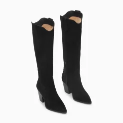 Vanessa Wu Bottes Santiags Sharon Noires A Talon Discount