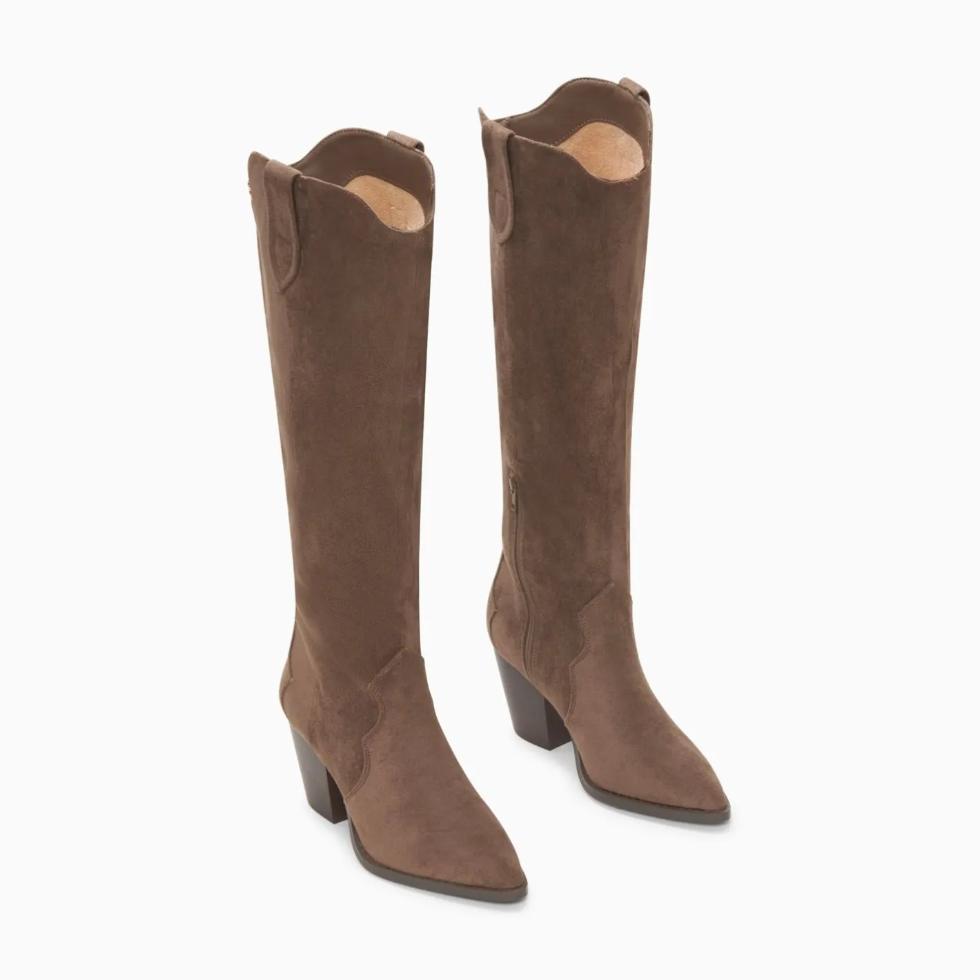 Vanessa Wu Bottes Santiags Sharon Taupe A Talon Best