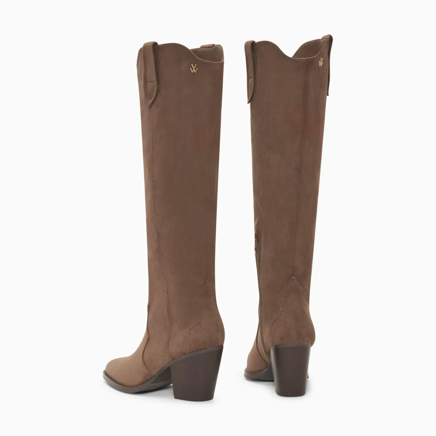 Vanessa Wu Bottes Santiags Sharon Taupe A Talon Best