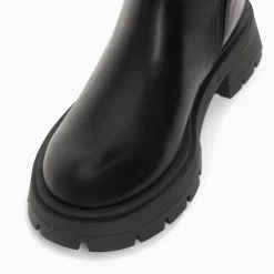 Vanessa Wu Bottes Sofia Noires A Semelle Crantee Outlet