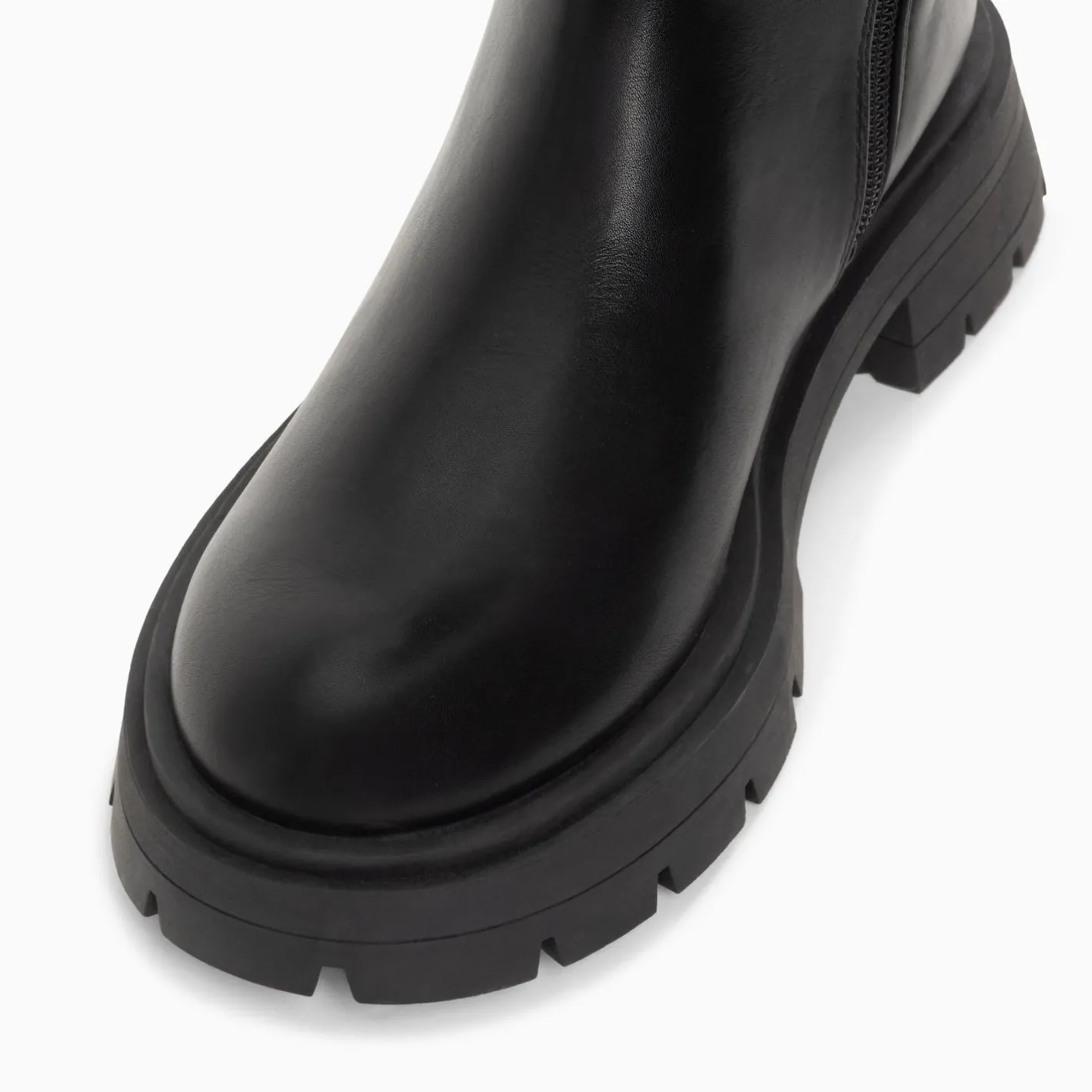 Vanessa Wu Bottes Sofia Noires A Semelle Crantee Outlet