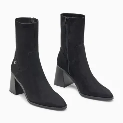 Vanessa Wu Bottines Chaussettes Alizee Noires A Talon Trapeze Hot